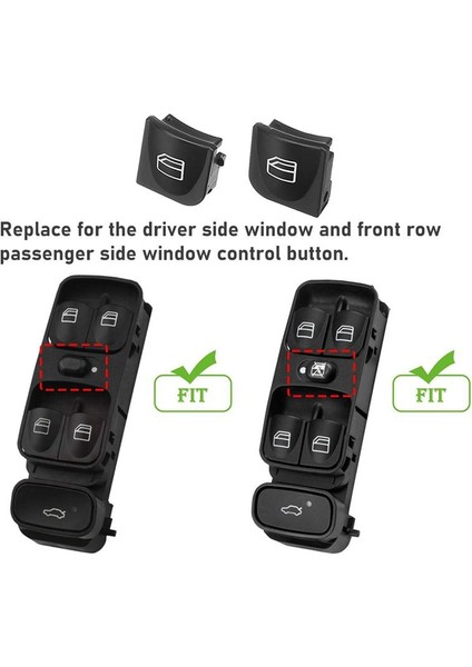 10X Pencere Anahtarı Düğmesi Mercedes Benz W203 W208 C Clk Sınıf Ön Sol+Sağ Pencere Anahtarı (Yurt Dışından) fırsatları