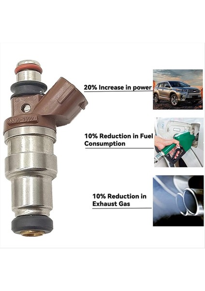 1pcs Toyota Için Yeni Yakıt Enjektör Nozul 4runner Tacoma T100 2 7l 23250-75050 23209-79095 2320979095 2325075050 (Yurt Dışından) fırsatları