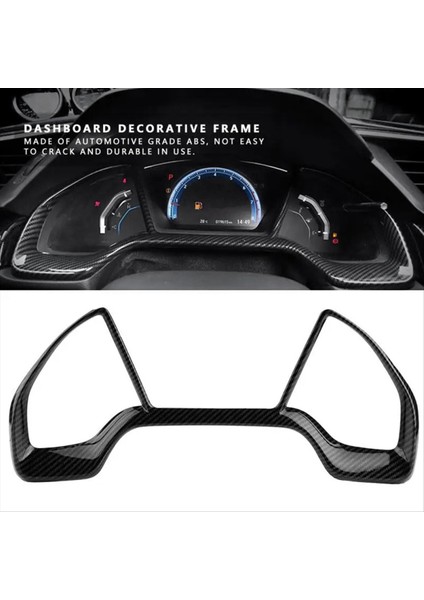 Araba Gösterge Tablosu Dekorasyon Çerçeve Çevirme Honda Civic Için Kırmızı Karbon Fiber Trim 10TH 2016 2017 2018 (Yurt Dışından) fiyatları