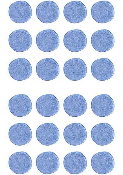Mikrofiber Balmumu Aplikatörü 24 Pcs Araç Temizleme Polonyalı Balmumu Köpük Sünger Pilisonsu Sünger Mavi (Yurt Dışından)