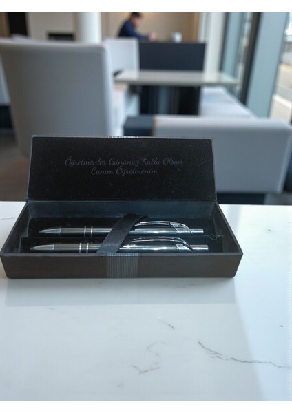 Öğretmene Hediye 2’li Kalem Seti | Öğretmenler Günü Özel Tasarım | Hediye Kutulu