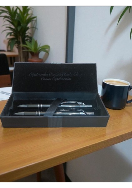 Öğretmene Hediye 2’li Kalem Seti | Öğretmenler Günü Özel Tasarım | Hediye Kutulu fiyatları