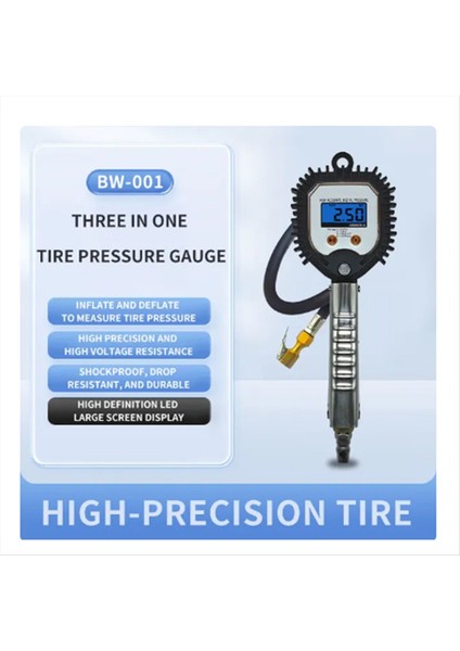 Dijital Ekran Lastik Basınç Göstergesi Hassas Izleme Şişirme Tabancası Araç Valf Valfi Evrensel Onarım Aracı BW-001 (Yurt Dışından) fırsatları