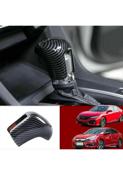 Honda Civic Için 2016-2021 Karbon Fiber Desen Iç Dişli Vites Düğmesi Kapak Trim (Yurt Dışından) fiyatları