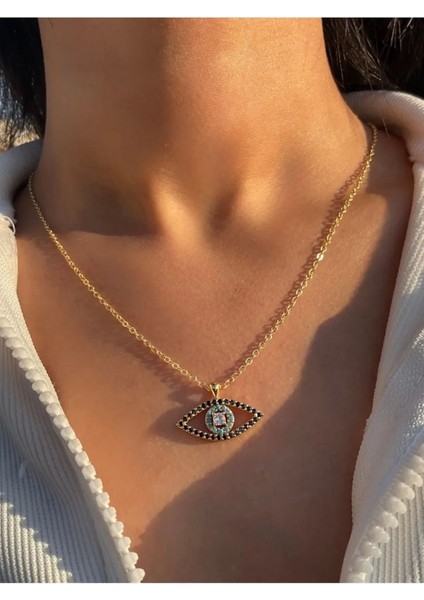 Göz Detaylı Nazar Boncuk Çelik Kolye fiyatları