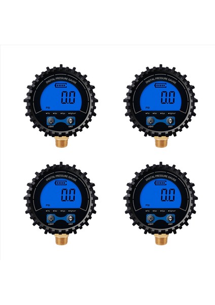 4x Lastik Basınç Göstergesi Dijital Lastik Test Cihazı Display Hava Basınçlı Manometre Hızlı Bağlantı Bağlantı Ipliği 1/4 (Yurt Dışından)