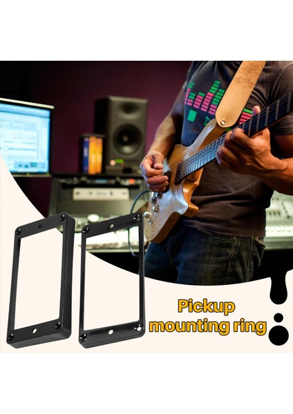 2 Adet Düz Humbucker Pikap Montaj Halkası Çerçevesi Abs Elektro Gitar Için (Yurt Dışından) modelleri