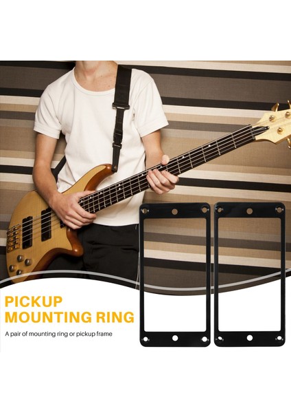 2 Adet Düz Humbucker Pikap Montaj Halkası Çerçevesi Abs Elektro Gitar Için (Yurt Dışından) fırsatları