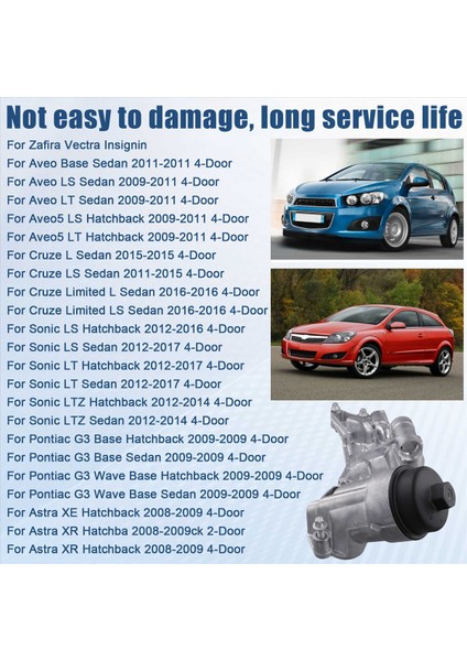 12992593 Chevrolet Aveo Cruze Için Motor Yağı Soğutucu 1 6l 1 8l Sonic Trax Pontiac G3 Orlando Opel Vauxhall Zafira Vectra (Yurt Dışından) fırsatları