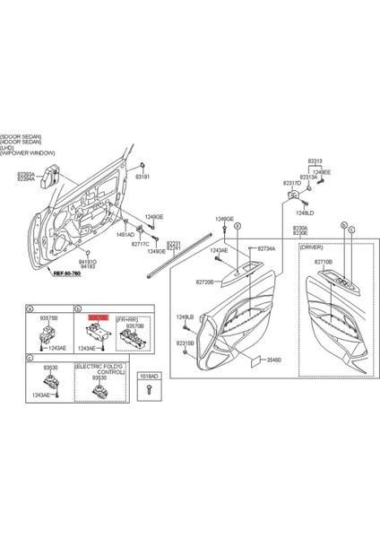 93570-1W130 Araba Güç Penceresi Düğmeleri Kia Rio Iıı Için Ana Anahtar (Ub) 2012-2016 Kontrol Penceresi Cam Kaldırıcı Anahtarı (Yurt Dışından)