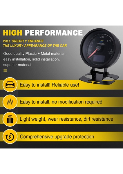 LCD Dijital Ekran Araç Göstergesi Otomobil Türbini Izleme Yağ Sıcaklığı Araba Göstergesi Türbin Ölçer (Yurt Dışından) fırsatları