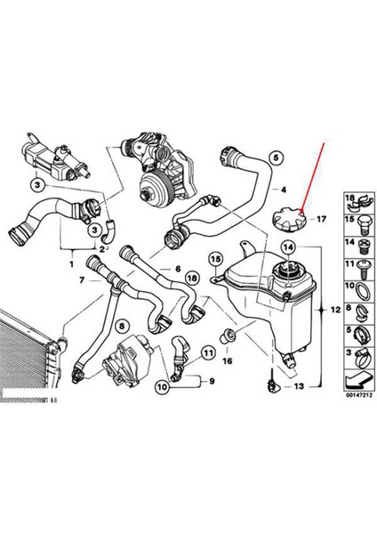 2x 17117521071 Radyatör Taşma Soğutucu Soğutucu Kurtarma Genişleme Tank Kapağı Bmw E90 E92 F10 (Yurt Dışından) indirimleri