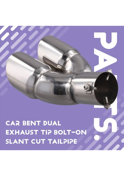 Araba Bent Çift Egzoz Ucu Cıvata-On Eğimli Kesilmiş Peçete Susturucu Ucu Evrensel Araba Kuyruk Borusu Modifikasyonu (Yurt Dışından) fırsatları