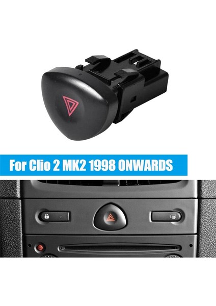 Tehlike Uyarısı Renault Clio 2 Mk2 1998 Için Acil Durum Işık Anahtarı Düğmesi 8200060036 - 8200442723 (Yurt Dışından) modelleri