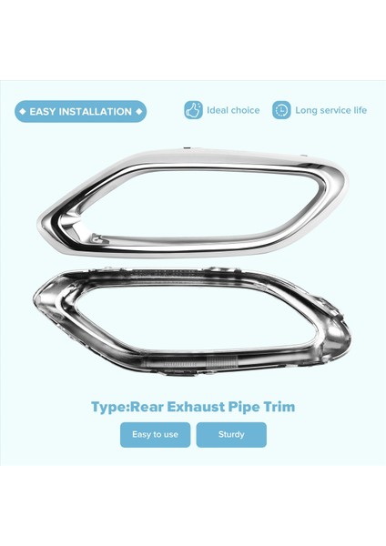 A2548851503 A2548851603 Benz V254 GLC200 GLC260 GLC300 GLC350 Otomobil Arka Egzoz Boru Silendirici Kuyruk Boğaz Trim (Yurt Dışından) indirimleri