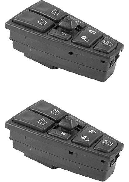 2x Ana Kontrol Penceresi Anahtarı Kapı Kilit Asansör Güç Penceresi Volvo Kamyon FH12 Fm Vnl Sürücü Tarafı (Yurt Dışından)