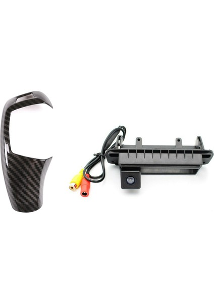 2 Set Araç Aksesuarları 1 Pcs Araç Sağ Drive Dişli Vites Düğmesi Kapağı &amp 1 Set Araba Arka Görünüm Kamera Ters Park Kamerası (Yurt Dışından)