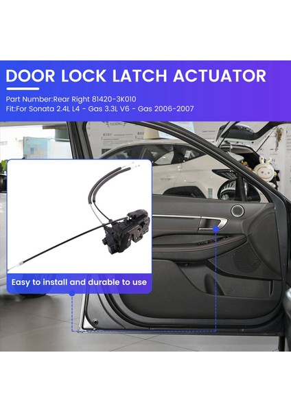 Hyundai Sonata Için Araba Kapısı Kilidi Aktüatör Kapısı Kilit Mandal Motoru 2 4l L4-Gas 3 3l V6-Gas 2006-2007 C 81420-3K010 (Yurt Dışından) fırsatları