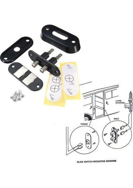 Vw T4 Ford Için Araba Van Alarm Merkezi Kilitleme Için 3x Siyah Sürgülü Kapı Iletişim Anahtarı (Yurt Dışından) fırsatları