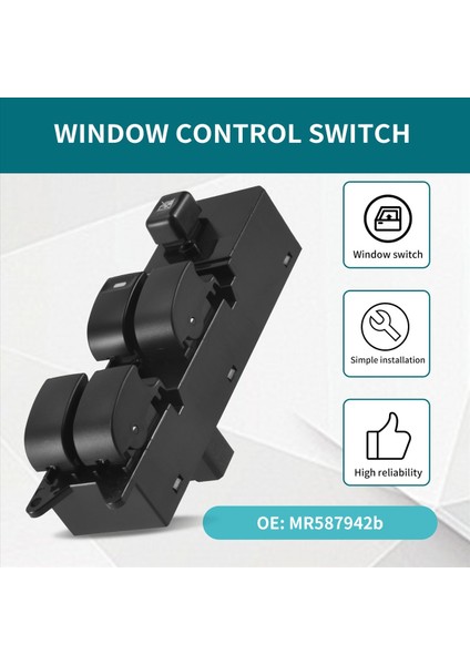 Araba Pencere Sürücü Tarafı Ana Anahtar Lhd Mitsubishi Pajero Montero Iıı 3 Lancer Triton L200 Sport Grandis MR587942 (Yurt Dışından) modelleri