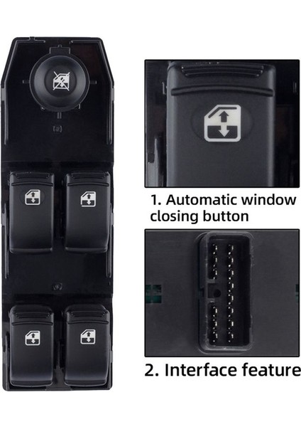Araç Ön Kapı Sürücüsü Yan Elektrikli Güç Pencere Kontrol Anahtarı Chevrolet Optra Lacetti 2004-2007 96552814 (Yurt Dışından) fiyatları