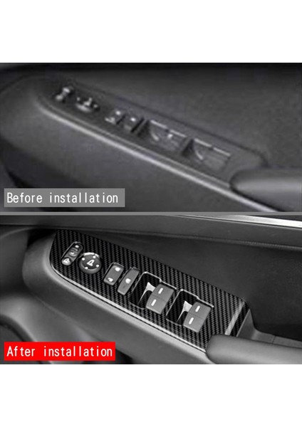 2x Karbon Fiber Pencere Cam Kaldırma Düğmesi Döşeme Anahtarı Kapak Kapısı Koltuk Paneli Çıkartma Hrv Hrv Hr-V Vezel 2021 2022 Rhd (Yurt Dışından) fiyatları