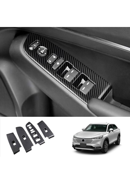 2x Karbon Fiber Pencere Cam Kaldırma Düğmesi Döşeme Anahtarı Kapak Kapısı Koltuk Paneli Çıkartma Hrv Hrv Hr-V Vezel 2021 2022 Rhd (Yurt Dışından) indirimleri