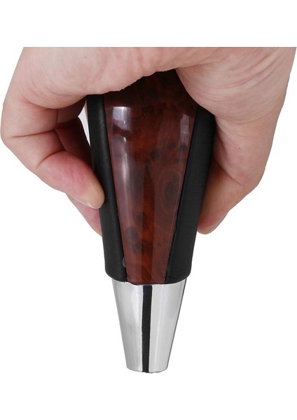 Toyota Corolla Camry/harrier Fortuner Için 2x Ahşap Tahıllı Araç Dişli Vardiyası Düğmesi Crown Land Cruiser Lever Shifter Stick Gri (Yurt Dışından) modelleri