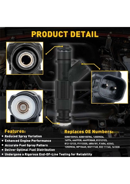 0280155784 Jeep Chrysler Dodge Için Yakıt Enjektör Arabası Enjektörü 99-04 (Yurt Dışından) indirimleri