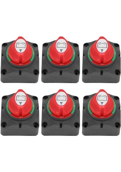 6x 3 Pozisyon Bağlantısı Izolatör Master Anahtar 12-60V Pil Gücü Kesme Kilitli Anahtar (Yurt Dışından)
