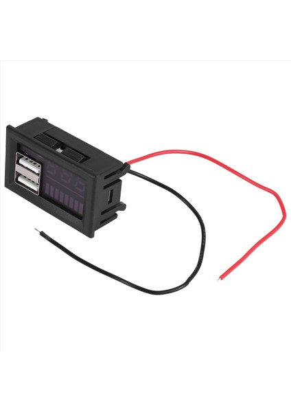 12V Dijital Voltmetre Voltaj Pil Panel Ölçer Araç Motosiklet USB 5V 2A Çıkışı Için (Yurt Dışından)