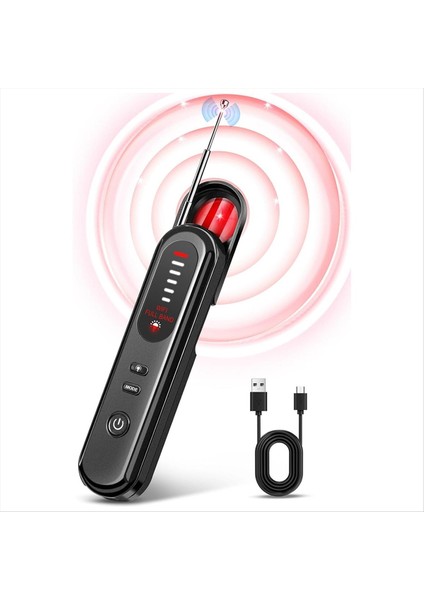 Dedektörleri 4 Modlu Portatif Kablosuz Böcek Anti-Casus Dedektörleri 6 Seviyeli Seviyelerde Hassasiyet Otel Araba Seyahati (Yurt Dışından)