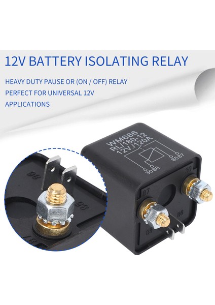 Dc 12V Röle Pil Izolasyon Röle 12V / 120A Araba Kamyonları Için Pik Yük (12V / 120A) (Yurt Dışından) indirimleri