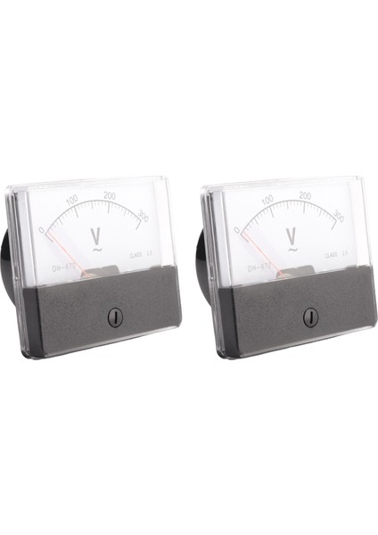 2x Dikdörtgen Ac 0-300V Gösterge Analog Voltaj Panel Ölçer Voltmetre DH670 (Yurt Dışından)