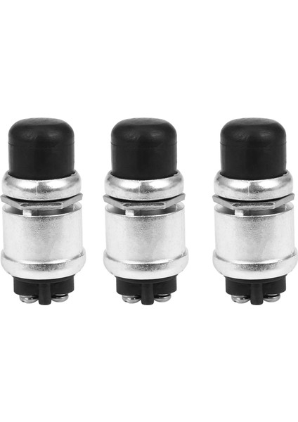 3x Ağır Derimli Su Geçirmez Araba Tekne Korna Motor Başlangıç Ani Anahtar Itme Düğmesi (Yurt Dışından)