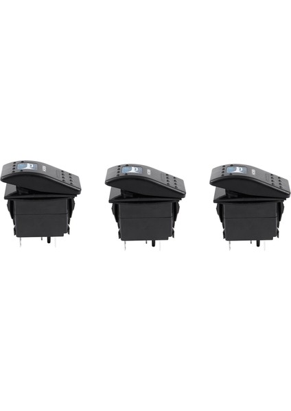3x Mavi Işık Boynuz Deseni LED 12V/20A 24V/10A 5 Pimli Rocker Geçiş Anahtarı Anahtarlı Araba Teknesi (Yurt Dışından)