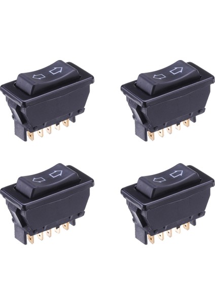 4x Evrensel Elektrikli Pencere Anahtarı Düğmesi 5 Pin 20A 12VDC Otomobil Kamyonu Aracı Için (Yurt Dışından)