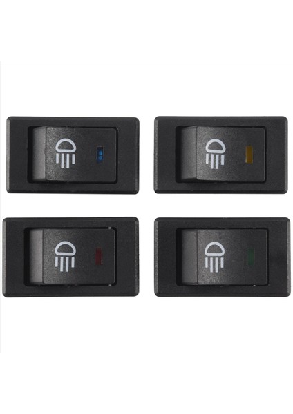 4x 12V 35A Araba Kamyon Teknesi Sis Lambası Rocker Anahtar LED Işık Gösterge Tahtası 4pin Siyah (Yurt Dışından) fiyatları