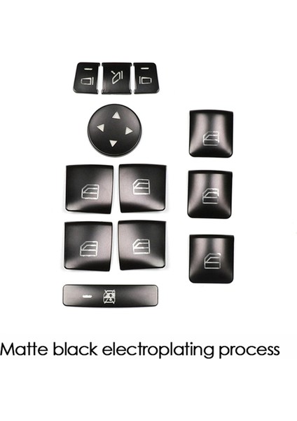 80PCS Araba Kapısı Koltuğu Bellek Kilidi Penceresi Cam Kaldırma Düğmesi Kapak Kapağı Çıkartma Benz Cla/gla/glk/gle/cls/gl/ml/a/b/e (Yurt Dışından)
