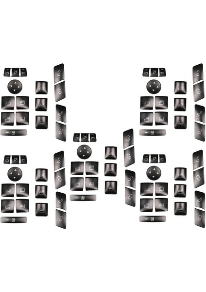 80PCS Araba Kapısı Koltuğu Bellek Kilidi Penceresi Cam Kaldırma Düğmesi Kapak Kapağı Çıkartma Benz Cla/gla/glk/gle/cls/gl/ml/a/b/e (Yurt Dışından) fiyatları