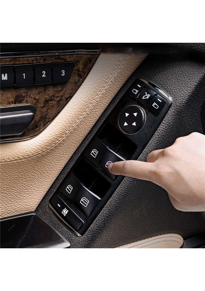 80PCS Araba Kapısı Koltuğu Bellek Kilidi Penceresi Cam Kaldırma Düğmesi Kapak Kapağı Çıkartma Benz Cla/gla/glk/gle/cls/gl/ml/a/b/e (Yurt Dışından) indirimleri