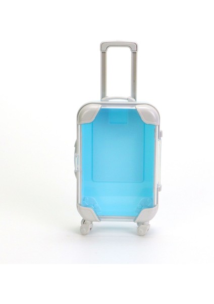 Simülasyon Mini Bavul Arabası Şeffaf Küçük Makyaj Kirpik Kutusu Depolama Kutusu Küçük Bagaj (Yurt Dışından)