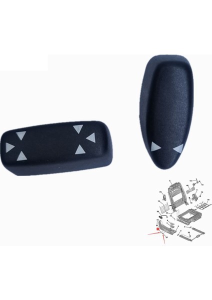 6554J3 8914EG Car Elektrik-Seat Ayar Düğme Düğmesi Ayarlama Anahtarı Peugeot Için 407 807 Citroen C5 C8 B Için (Yurt Dışından) modelleri