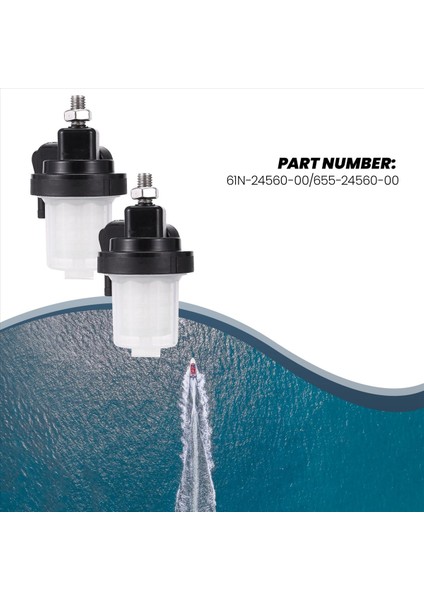 2 Yamaha Dıştan Takma Tekne Için Yakıt Filtresini Ayarlar Motor Su Ayırıcı 9 9hp 15HP 20HP 25HP 30HP 40HP 61N-24560-00 (Yurt Dışından) fırsatları