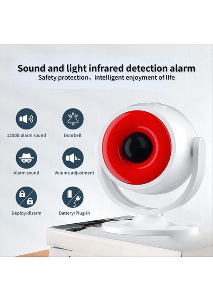 Iç Mekan Ses ve Hafif Kızılötesi Alarm Insan Vücudu Indüksiyon Dedektörü Hırsızlık Önleme Alarm Hoş Geldiniz Kızılötesi Dedektör Uzaktan (Yurt Dışından) indirimleri