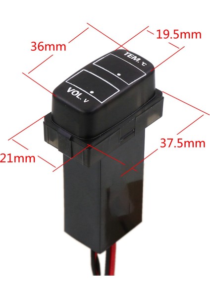 Araç Dijital Voltmetre Sıcaklık Göstergesi 2 Içinde 1 Voltaj Temp LED Ekran Ölçer Mitsubishi (Yurt Dışından) indirimleri