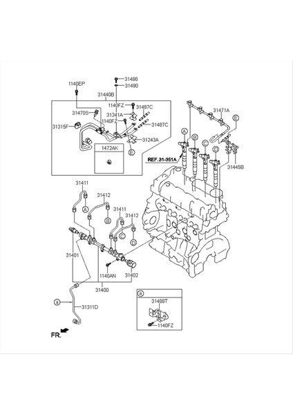 0281006035 Araç Basınç Sensörü Hyundai Kıa Için Ortak Ray Basınç Sensörü 31401-2F000 314012F000 (Yurt Dışından) indirimleri