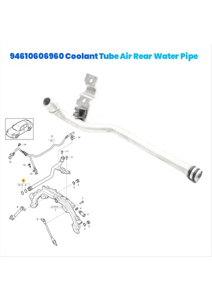 94610606960 Araba Soğutucu Tüp Hava Arka Su Borusu Porsche Macan Panamera Cayenne 2011-2018 Otomobil Parçaları Soğutucu Sıcak (Yurt Dışından) fiyatları