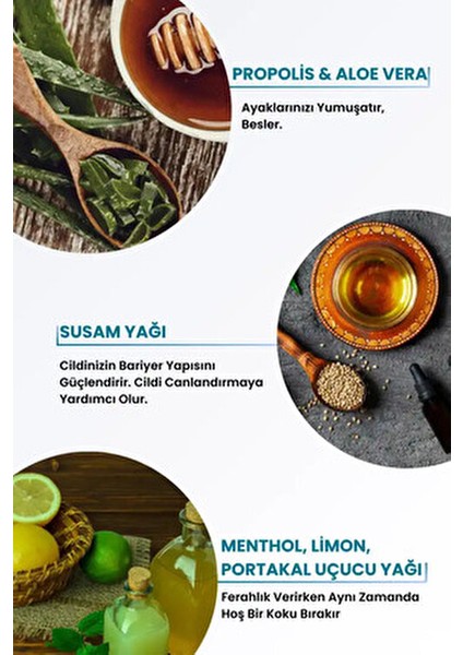 Ayak Bakım Jeli Propolis ve Aloe Vera ile Ferahlatıcı Etki 25 ml