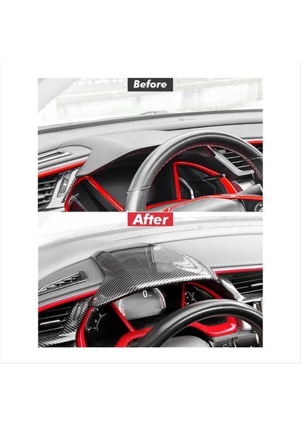 Honda Civic 10 Gen Fk7 Fk8 Sıfc Sıfc Karbon Fiber Gösterge Tablosu Kapak Merkezi Konsol Direksiyon Simidi Hız Türbüsü Kapağı (Yurt Dışından) fırsatları
